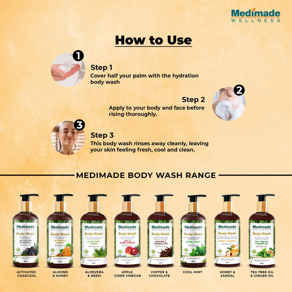 Medimade Wellness Honey & Sandal Body Wash | Grocsy