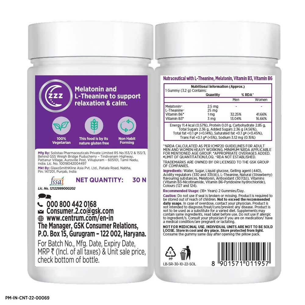 Centrum Sleep & Refresh Gummies - Strawberry Flavor | Grocsy
