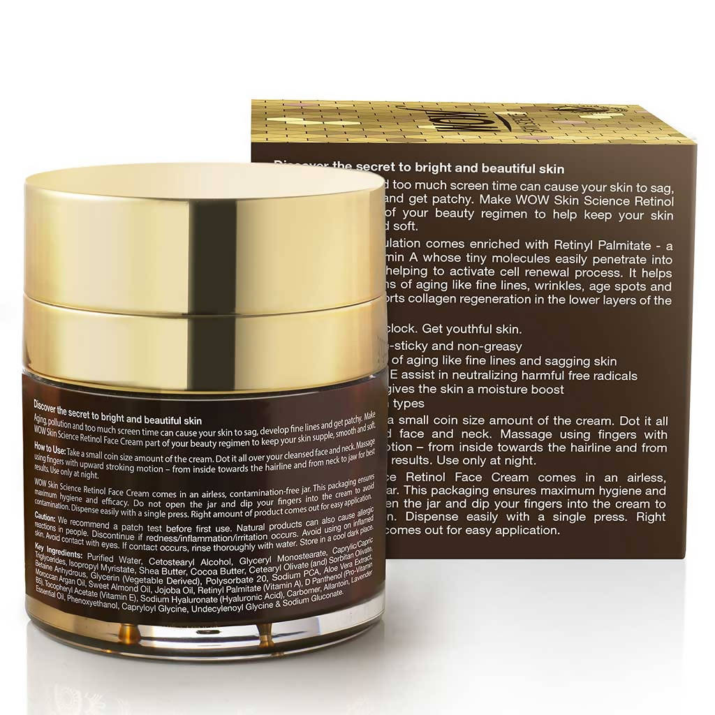 Wow Skin Science Retinol Face Cream | Grocsy