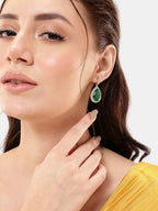 Nuyug 22K Gold Plated Fern Radiance Contemporary Drop Earrings | Grocsy