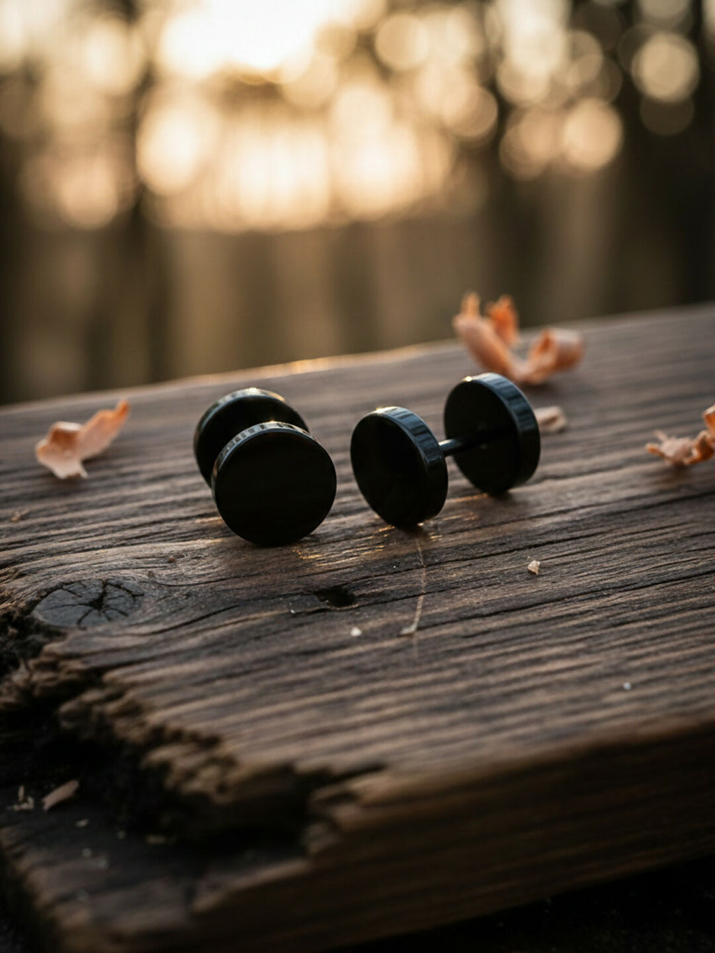 NVR Men's Black Rhodium Plated Studs Earrings | Grocsy