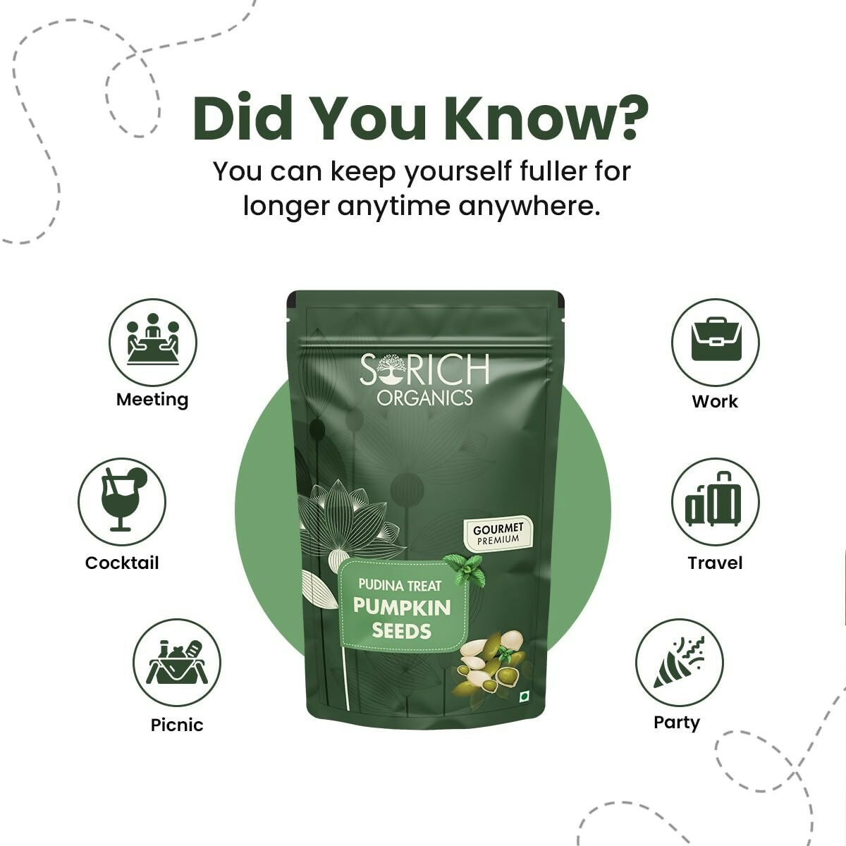 Sorich Organics Pudina Treat Pumpkin Seeds | Grocsy
