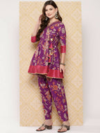 Ahalyaa Women's Traditional Wear Co-ods - Purple | Grocsy