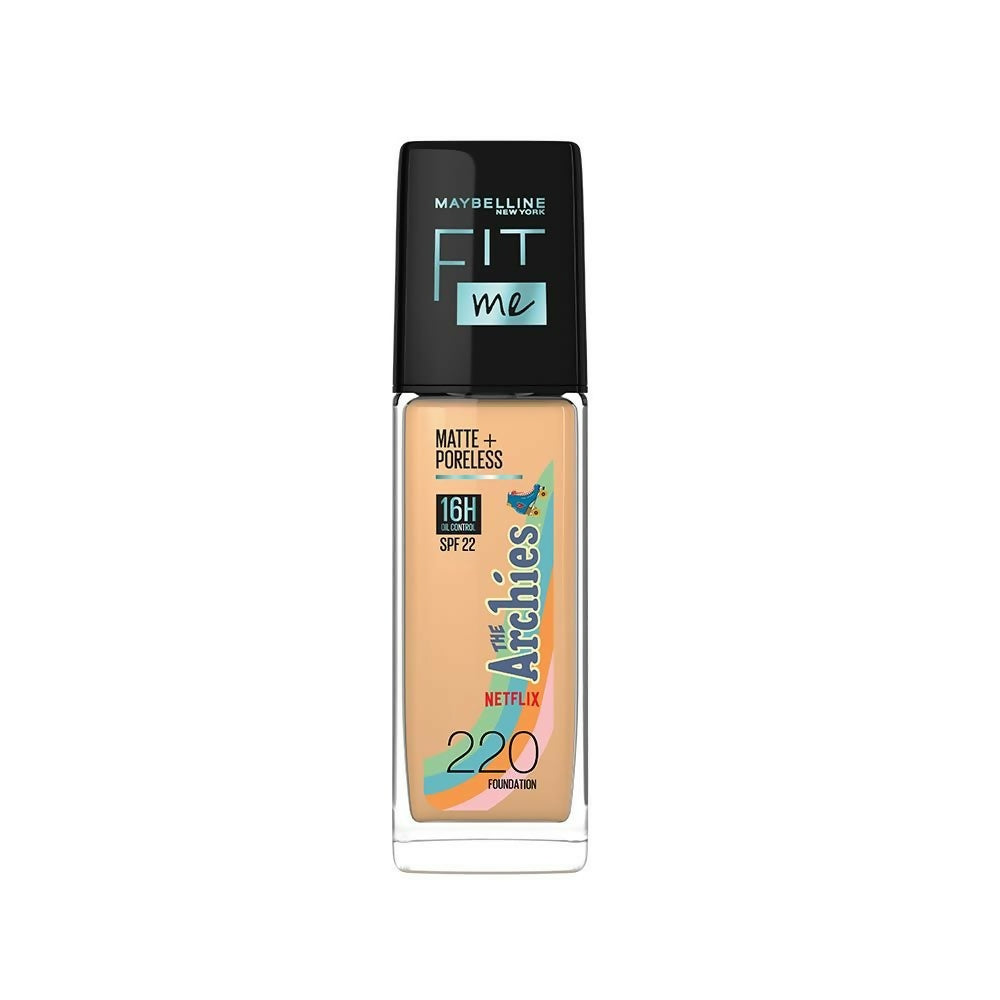 Maybelline New York Fit Me Matte+Poreless The Archies Collection Liquid Foundation - 220 | Grocsy