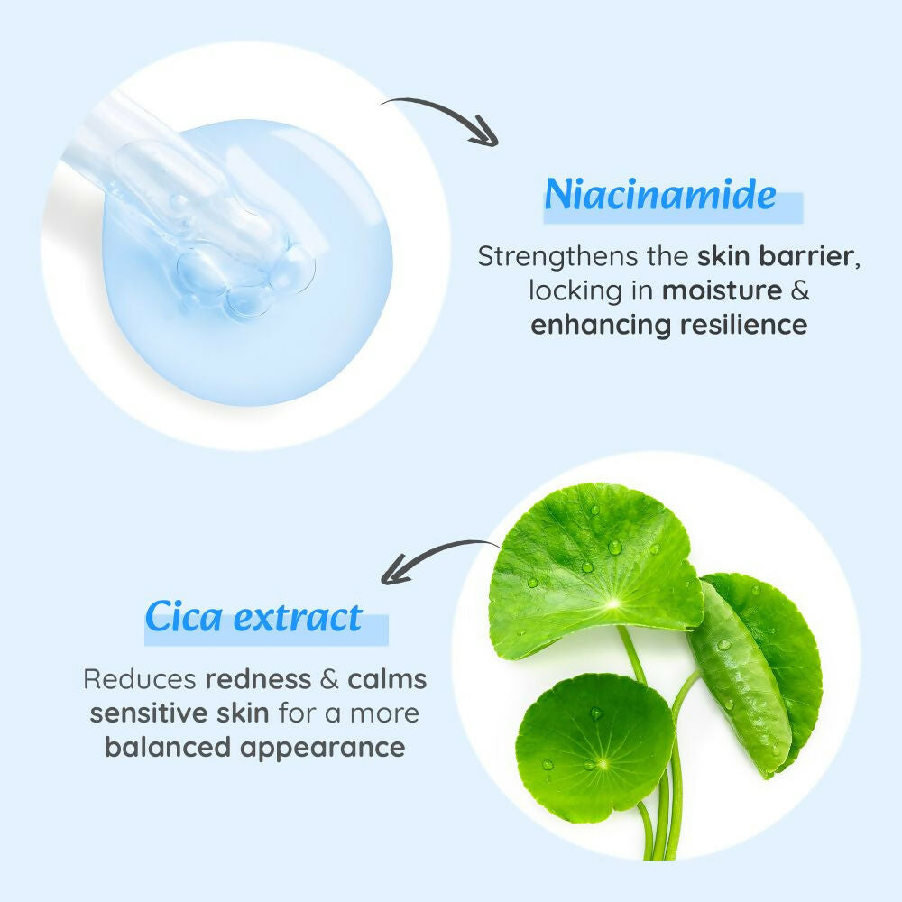 Wild Oak 10% Niacinamide Cica Serum For Face Reduces Sebum Pigmentation, Evens Skin Tone & Minimises Pores | Grocsy