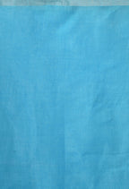 Mominos Fashion Moeza Sky Blue Bhagalpuri Handloom Silk Linen Saree with unstitched Blouse piece | Grocsy