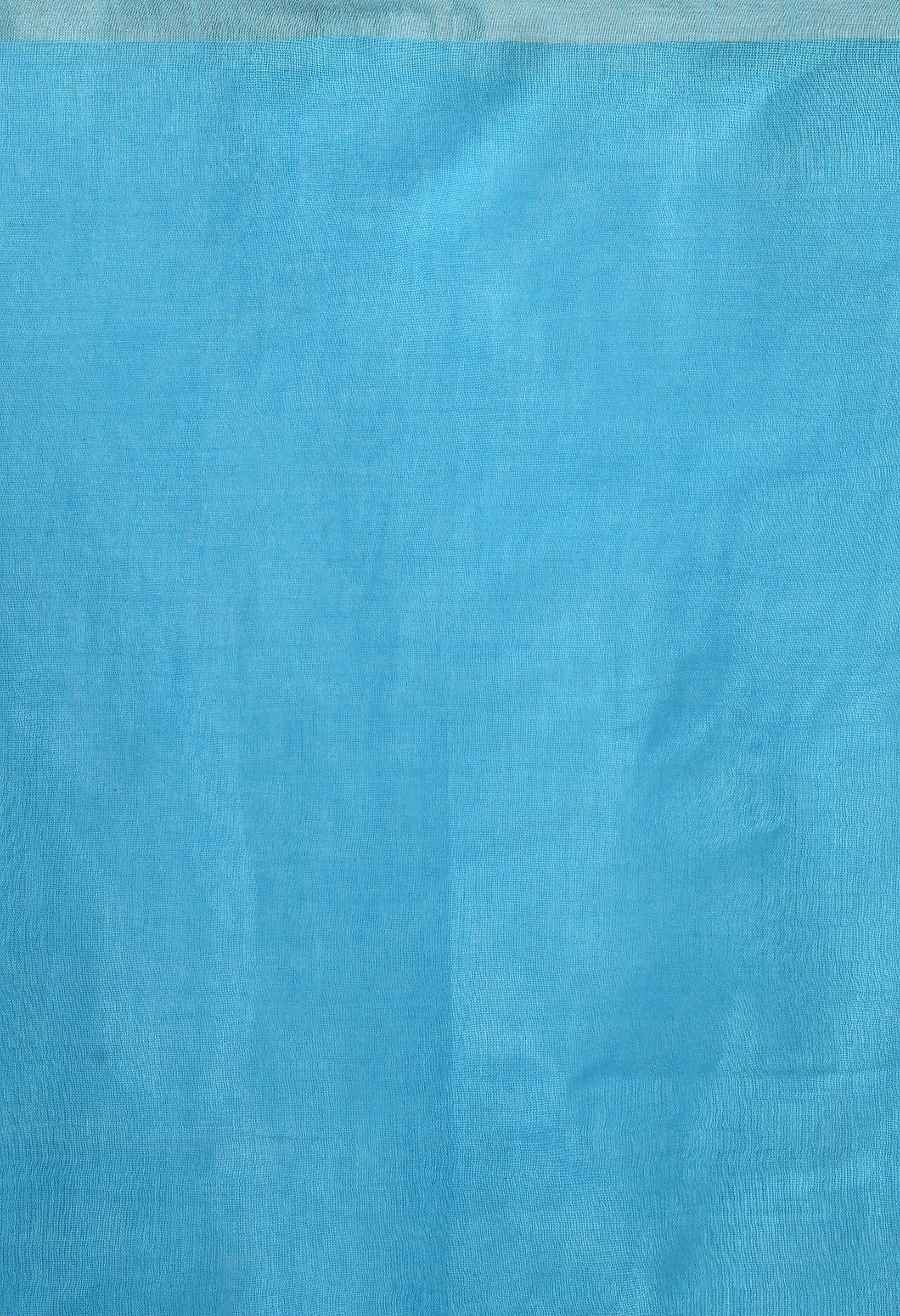 Mominos Fashion Moeza Sky Blue Bhagalpuri Handloom Silk Linen Saree with unstitched Blouse piece | Grocsy