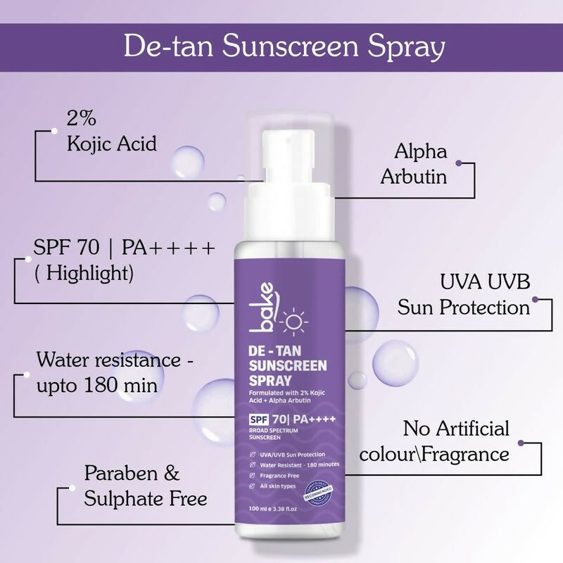 Bake SPF 70 Sunscreen Spray PA++++ Waterproof | Grocsy