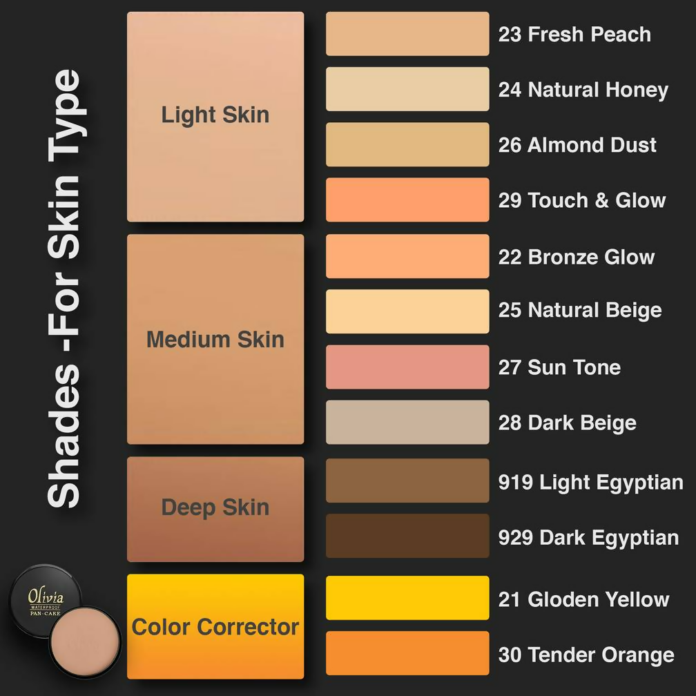Olivia Water Proof Pancake 27 Sun Tone Foundation (Sun Tone) | Grocsy
