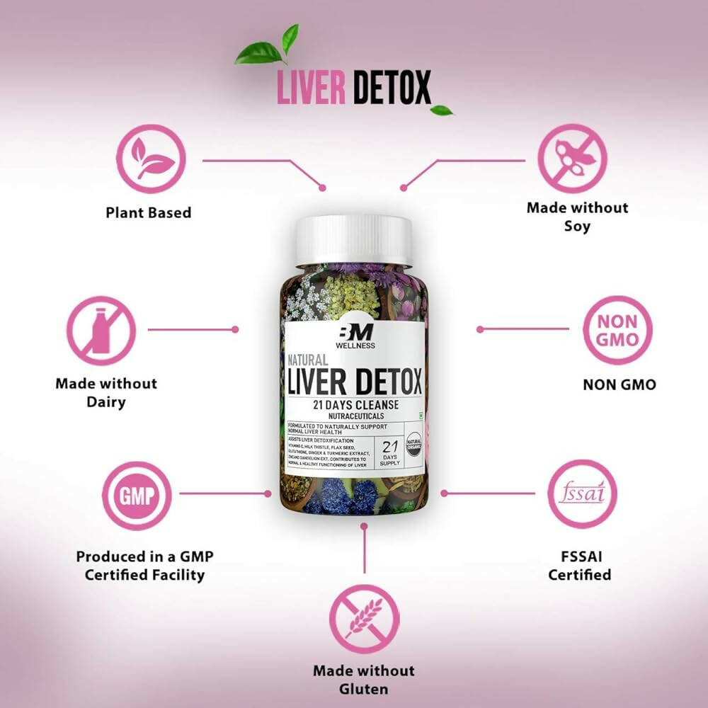 BM Wellness Natural Liver Detox Tablets | Grocsy