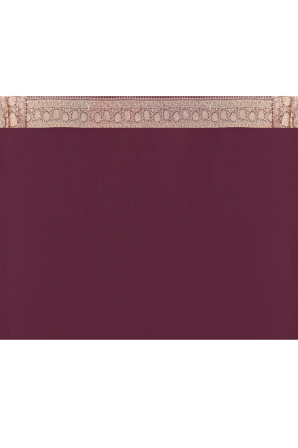 Joban Fashion Nude Pink Crepe Chiffon Pure Handloom Banarasi Silk Saree | Grocsy