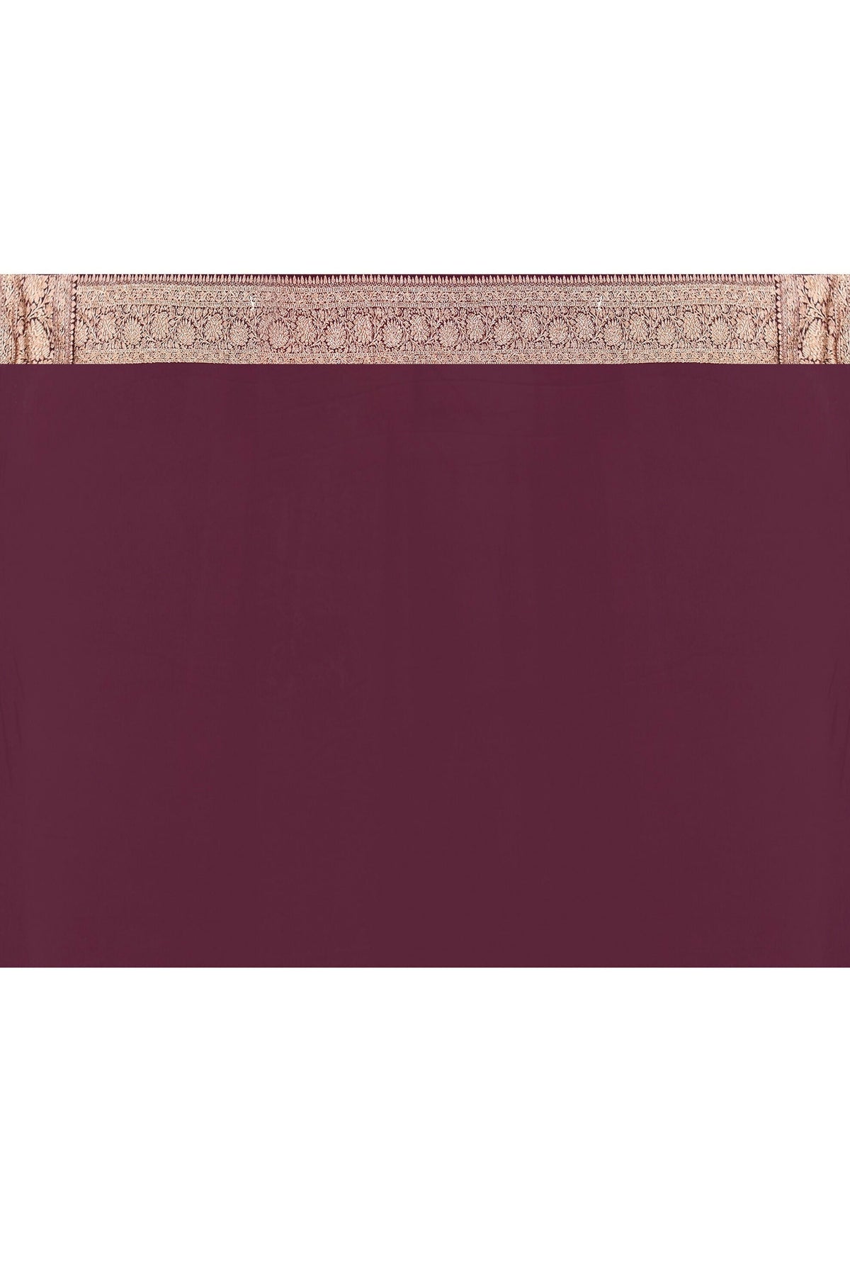 Joban Fashion Nude Pink Crepe Chiffon Pure Handloom Banarasi Silk Saree | Grocsy