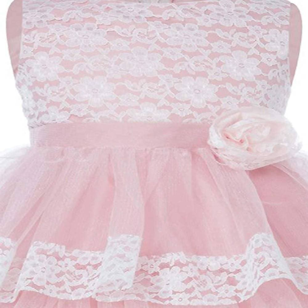 Asmaani Baby Girl's Pink Colour Satin A-Line Maxi Full Length Dress (AS-DRESS-22166) | Grocsy