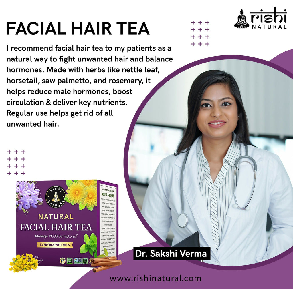 Rishi Natural Facial Hair Removal Tea | Grocsy
