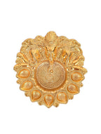 Craftvatika Gold-Toned Metal Lord Ganesha Design Kuber Diya | Grocsy