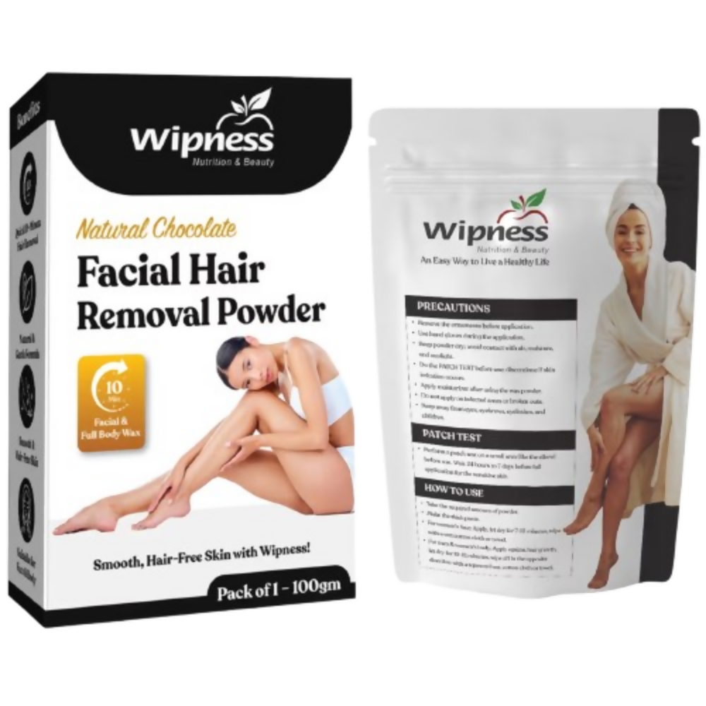 Wipness Natural Chocolate Facial Hair Removal Powder | Grocsy