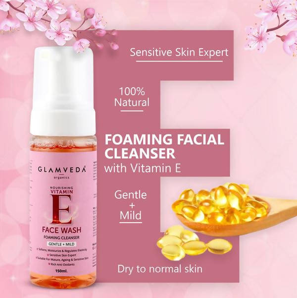 Glamveda Vitamin E Gentle Foaming Face Wash | Grocsy