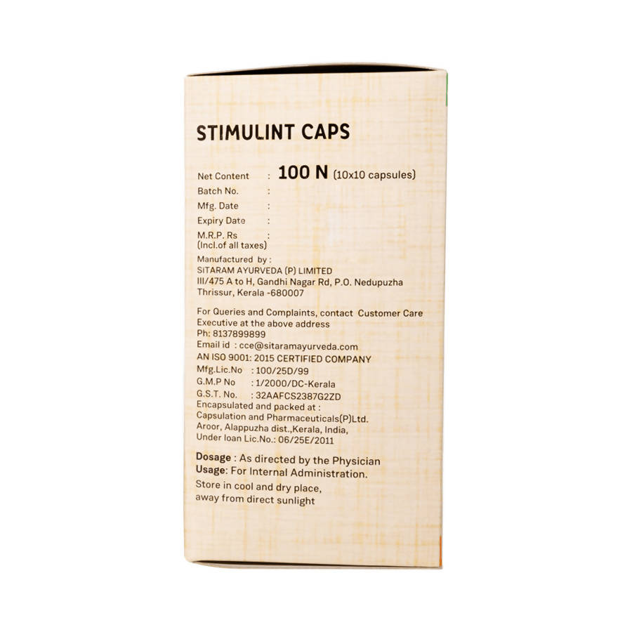 Sitaram Ayurveda Stimulint Capsules | Grocsy