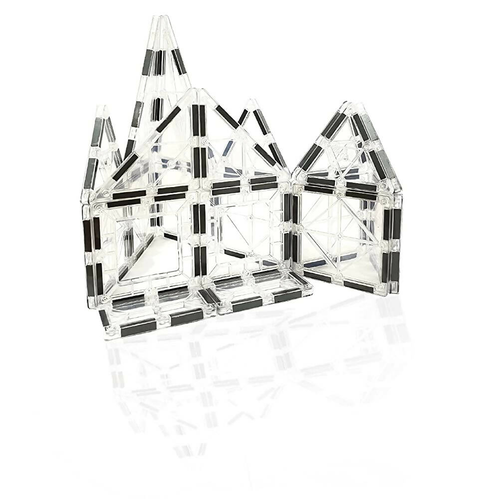 Kipa MagPlay Crystal 28 Pieces Magnetic Tiles, Set, Constructing and Creative STEM Toy with Smart Outdoor BagPack for Game for Boys Girls | Grocsy