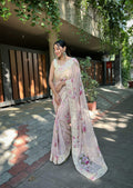 Vamsee Subh Laxmi Beige Georgette Saree | Grocsy