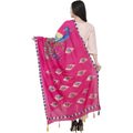 A R Silk Silk Peacock Multi Fancy Dupatta Color Rani Dupatta or Chunni | Grocsy