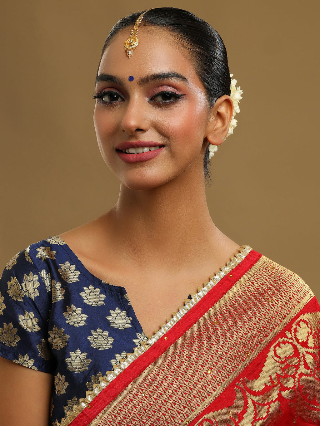 Ruby Raang Gold Maang Tikka | Grocsy