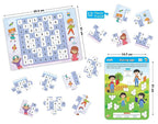 Braintastic Educational Game: Math Master (6-99 Years) Write & Wipe Reusable Activity Sheets with Free Puzzle for Kids | Grocsy