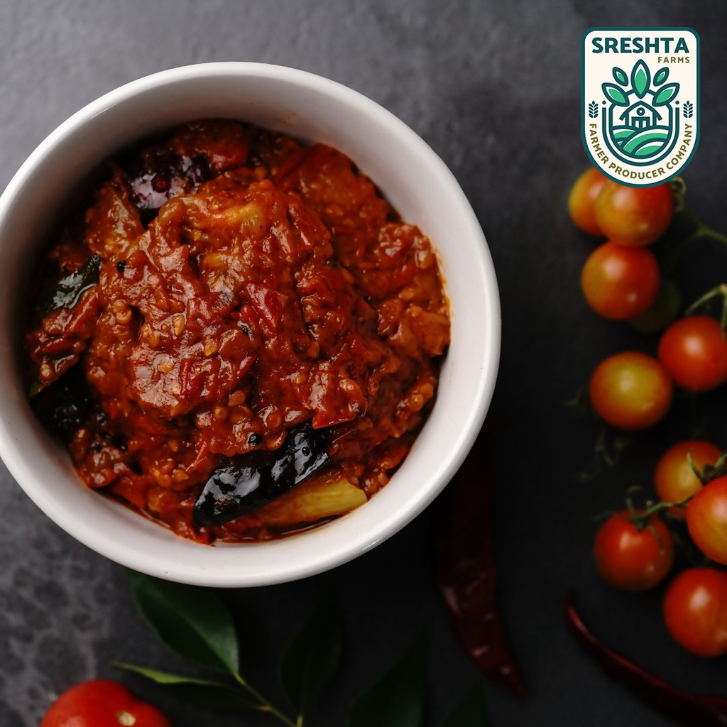 Sreshta Farms Tomato Pickle | Grocsy