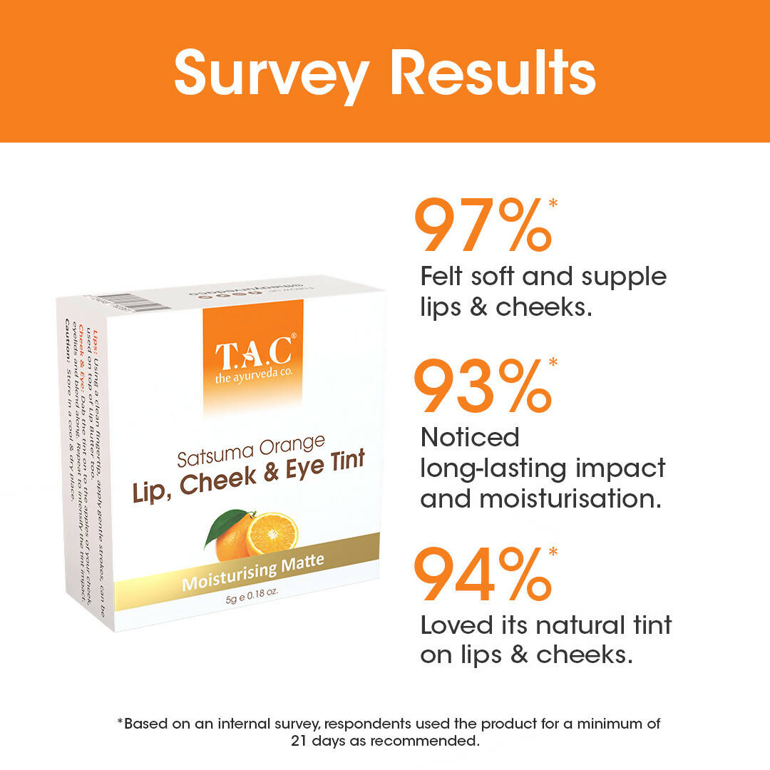 TAC - The Ayurveda Co. Satsuma Orange Lip, Cheek & Eye Tint | Grocsy