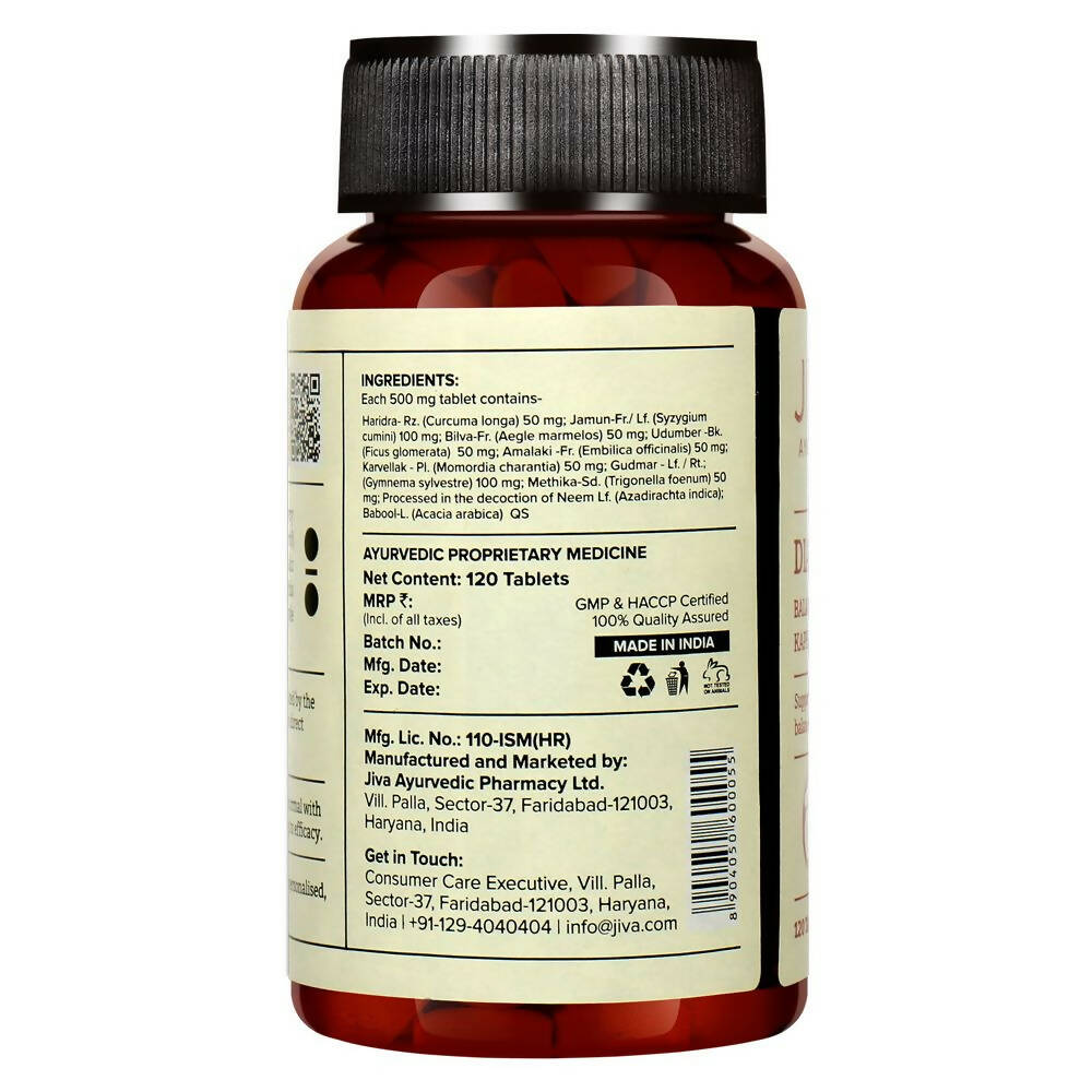 Jiva Ayurveda Karela Jamun Juice & Diatrin Tablets Combo | Grocsy