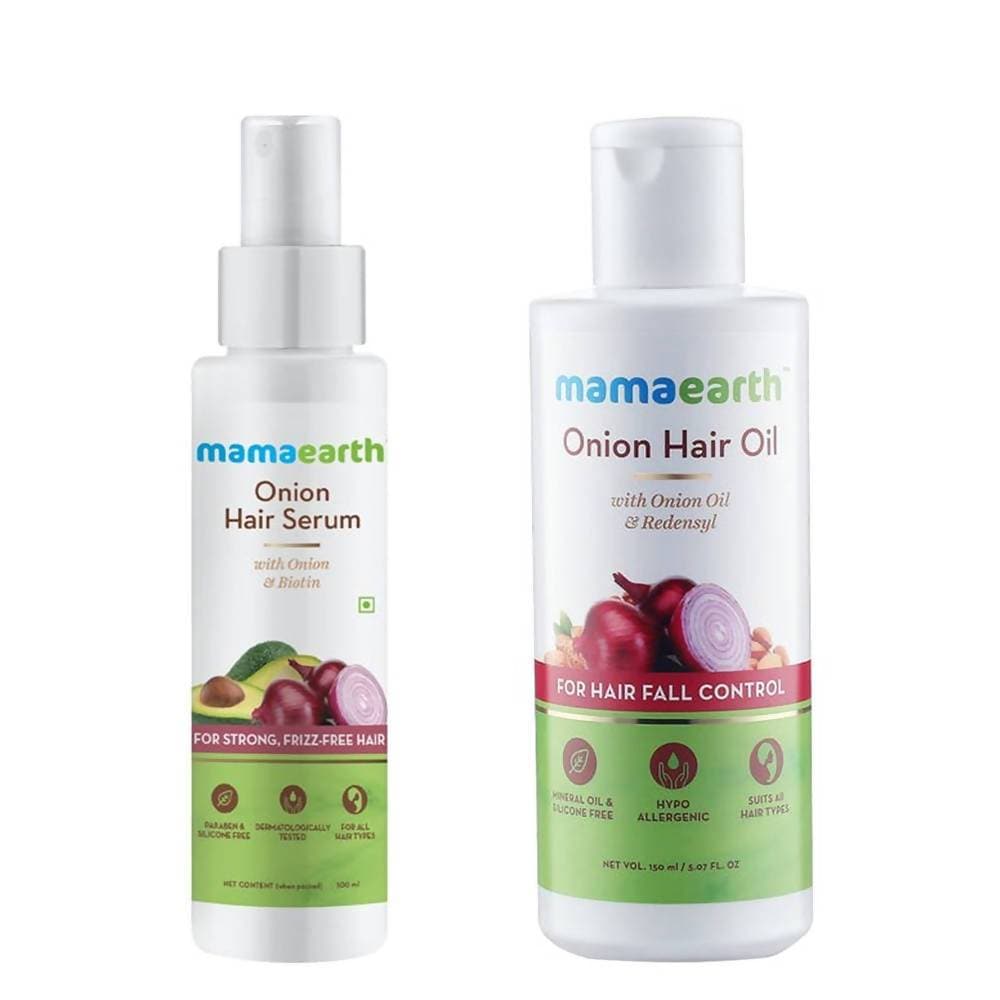 Mamaearth Onion Hair Serum & Onion Hair Oil | Grocsy