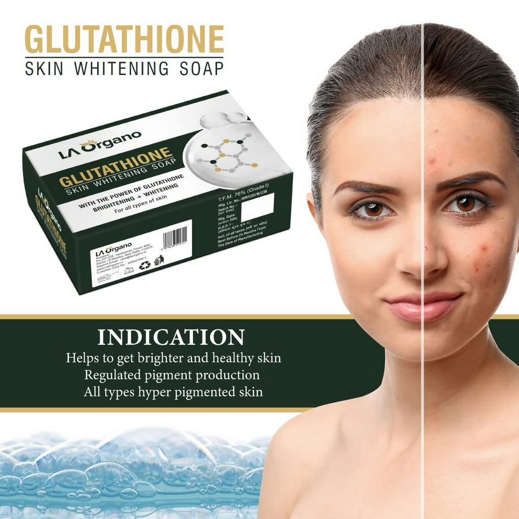 LA Organo Glutathione Skin Whitening Soap | Grocsy