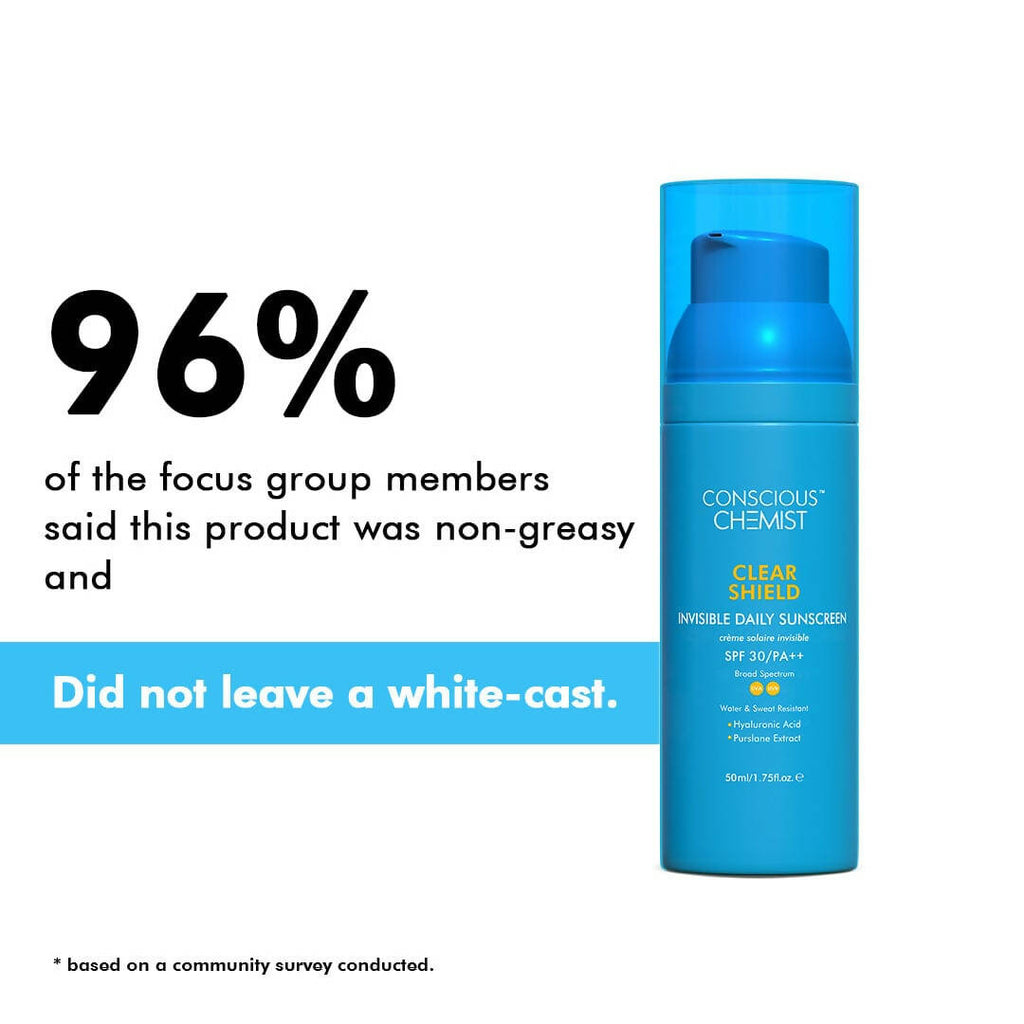 Conscious Chemist Clear Shield Invisible Daily Sunscreen SPF30 PA++ | Grocsy