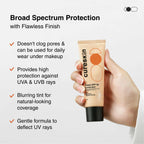Cureskin Mineral Sunscreen Matte Finish Tinted SPF 50 PA++++ | Grocsy