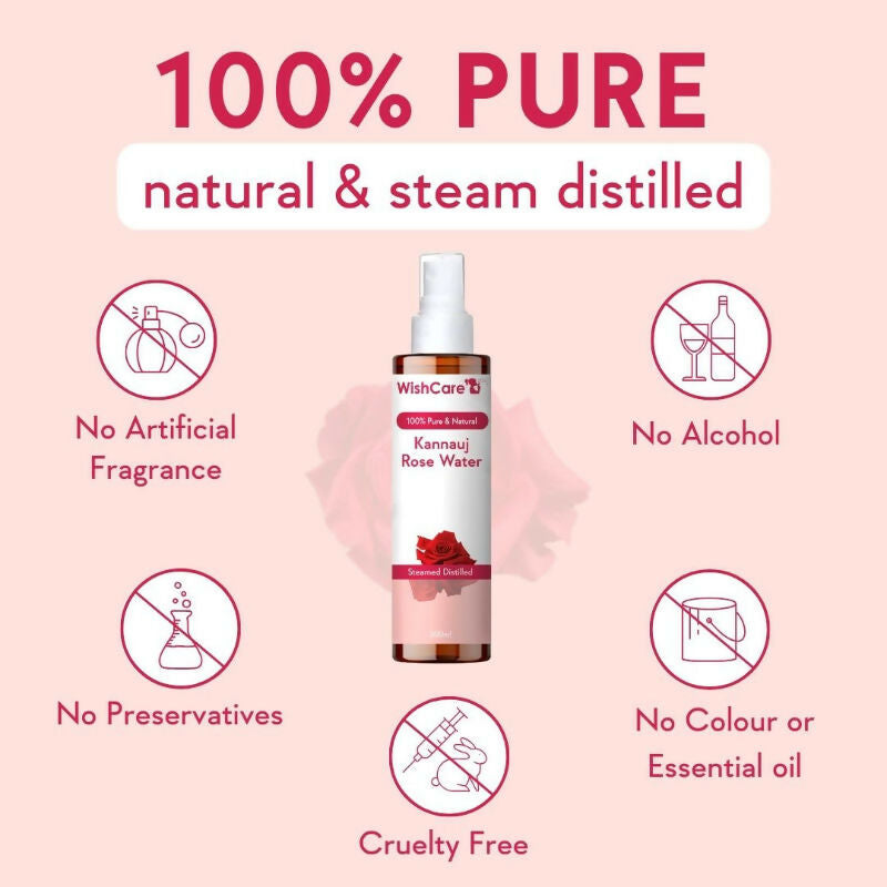 Wishcare Pure Aloe Vera Gel+ Rose Water Combo | Grocsy