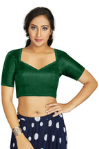 Aastha Fashion Women's Green Art Silk Designer Traditional Readymade Blouse | Grocsy