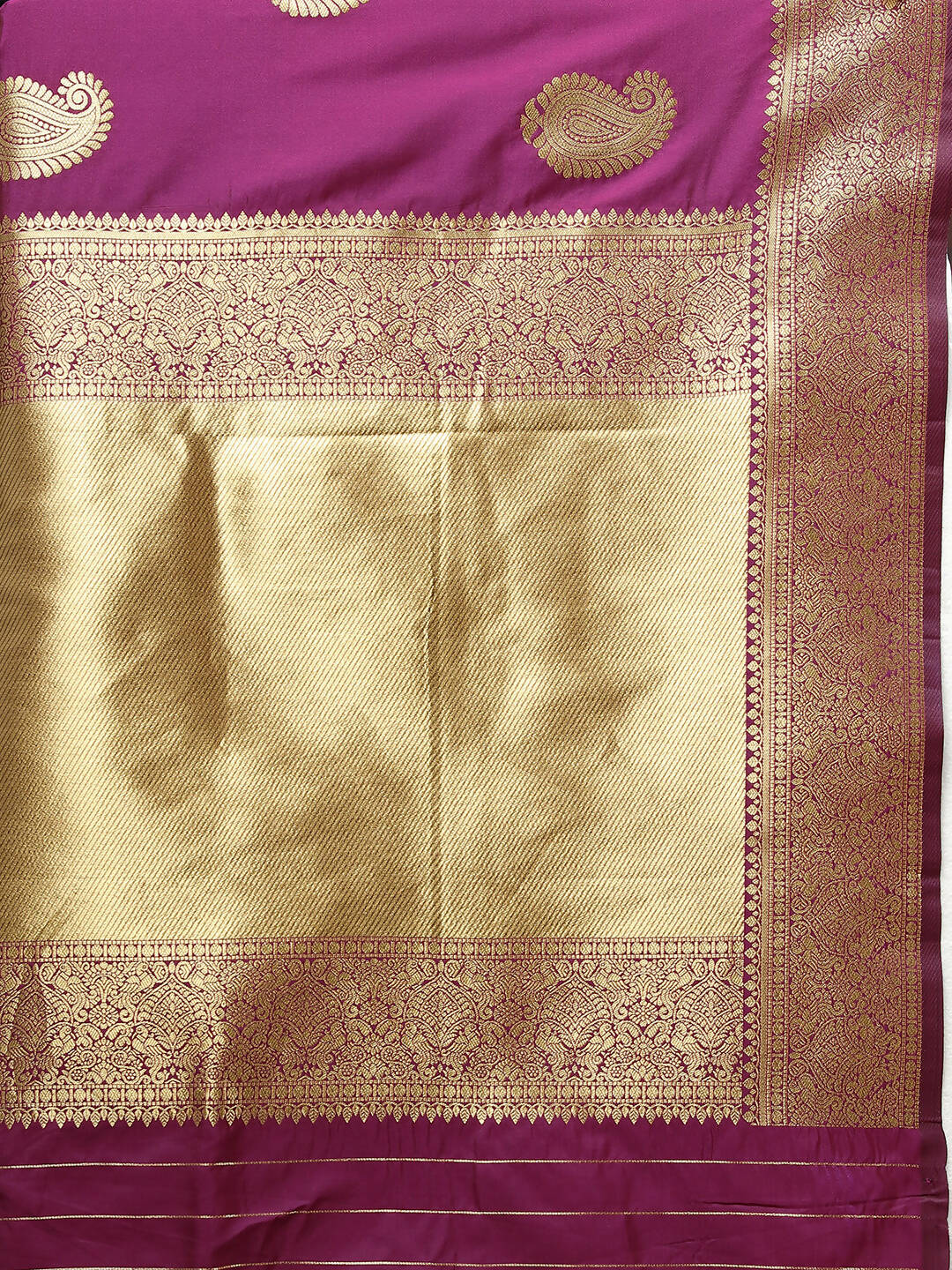 Lorenvalley Fashion Wine Soft Silk Woven Design Gold Zari Weaving Saree | Grocsy