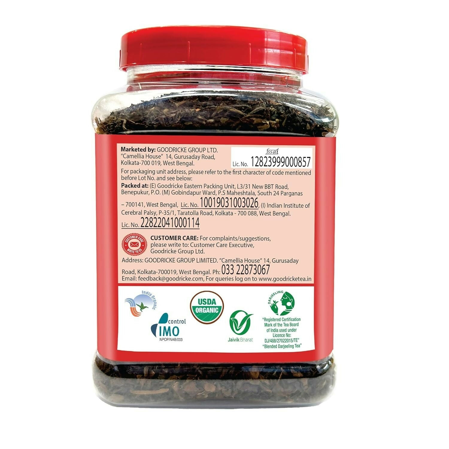 Goodricke Roasted Organic Darjeeling Tea Jar | Grocsy