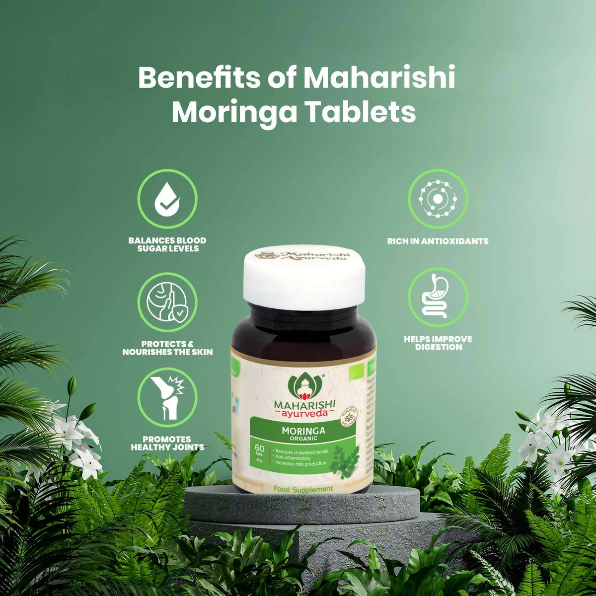 Maharishi Ayurveda Moringa Organic Tablets - Swadesiicart