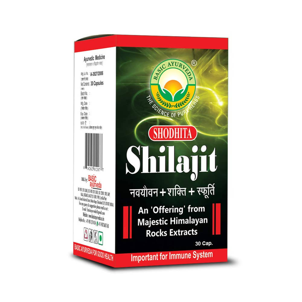 Basic Ayurveda Shodhita Sj Capsules | Grocsy