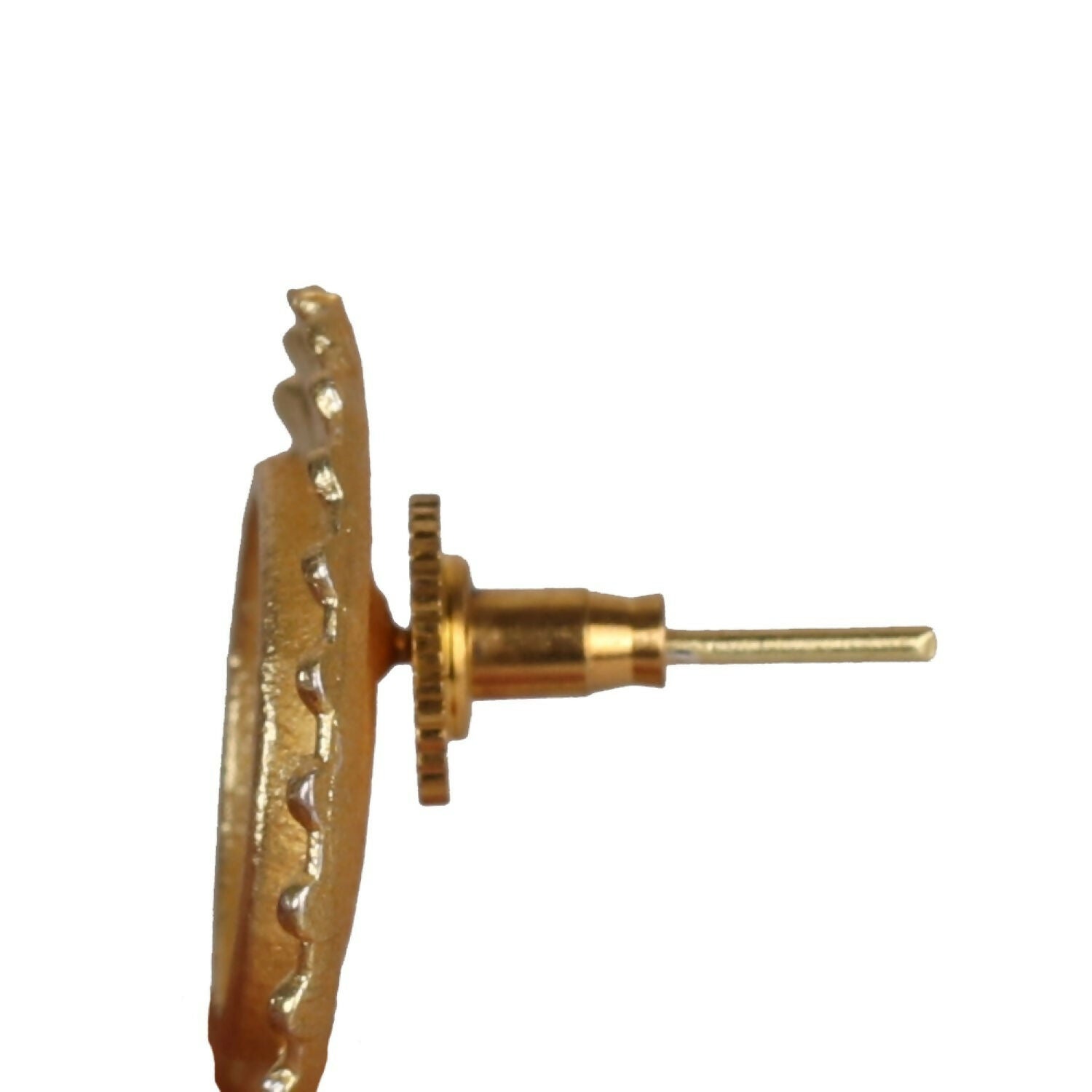 Joban Fashion Women Matte Gold Brass Earrings | Grocsy