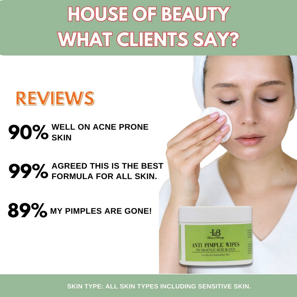House of Beauty Anti Pimple Wipes | Grocsy