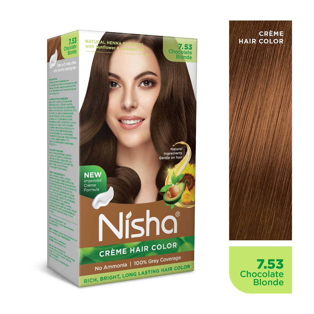Nisha Creme Hair Color for Women - Chocolate Blonde | Grocsy