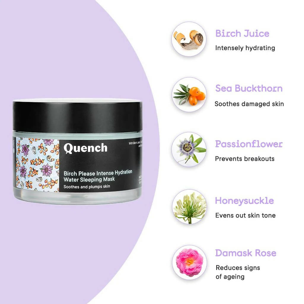 Quench Botanics Birch Please Intense Hydration Water Sleeping Mask - Korean Skincare | Grocsy