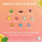 Kapiva Ayurveda Radiance Fizz Happy Skin Effervescent Tablets - Minty Lemon | Grocsy