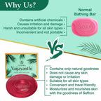 Vithoba Ayurvedic Vaijayanthi Handcrafted Saffron Soap Bar | Grocsy