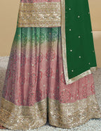Vastranavya Bandhej Printed Chinon Chiffon Embroidered Sequins Pakistani Suit | Grocsy