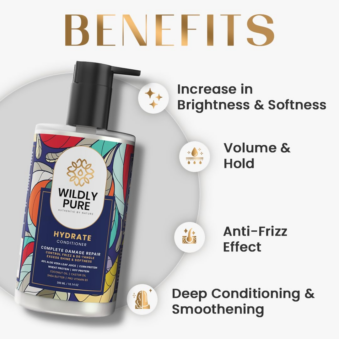 Wildly Pure Natural Conditioner for Dry & Frizzy Hair | Grocsy