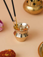 eCraftIndia Yellow Brass Incense Stick Holder | Grocsy