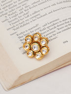 Kundan Flower Ring (gold) - Ruby Raang | Grocsy
